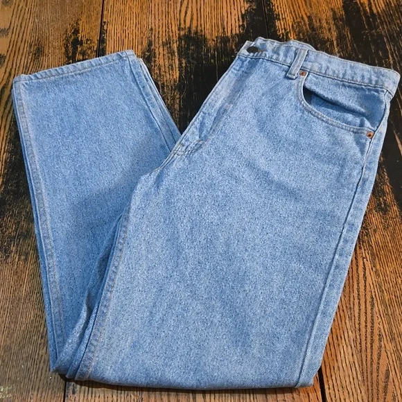 Vintage Levi red tag size W40 L32 Men's Blue Jeans 505 - Picture 5 of 6